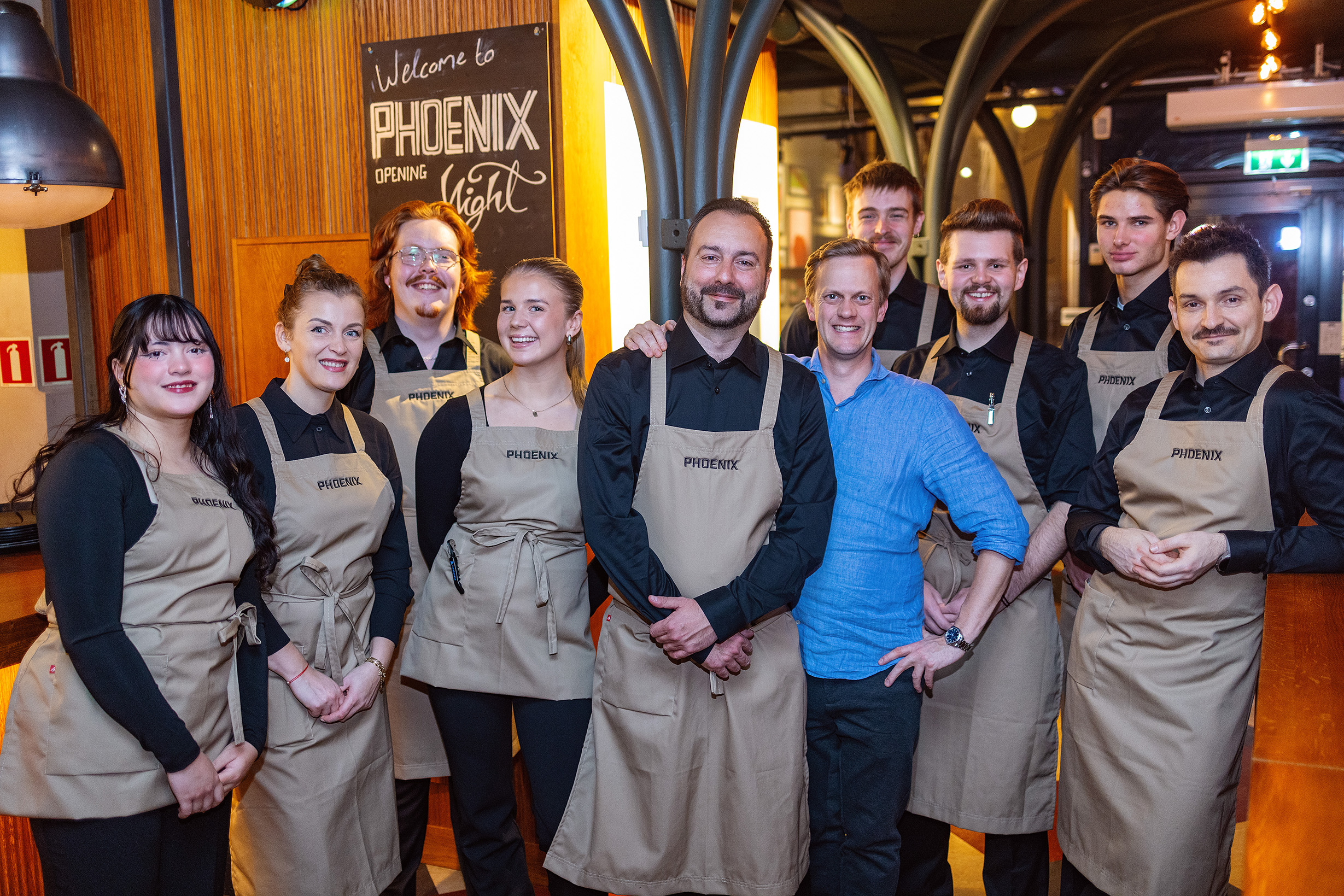 The opening team at Phoenix Gastropub in Trondheim