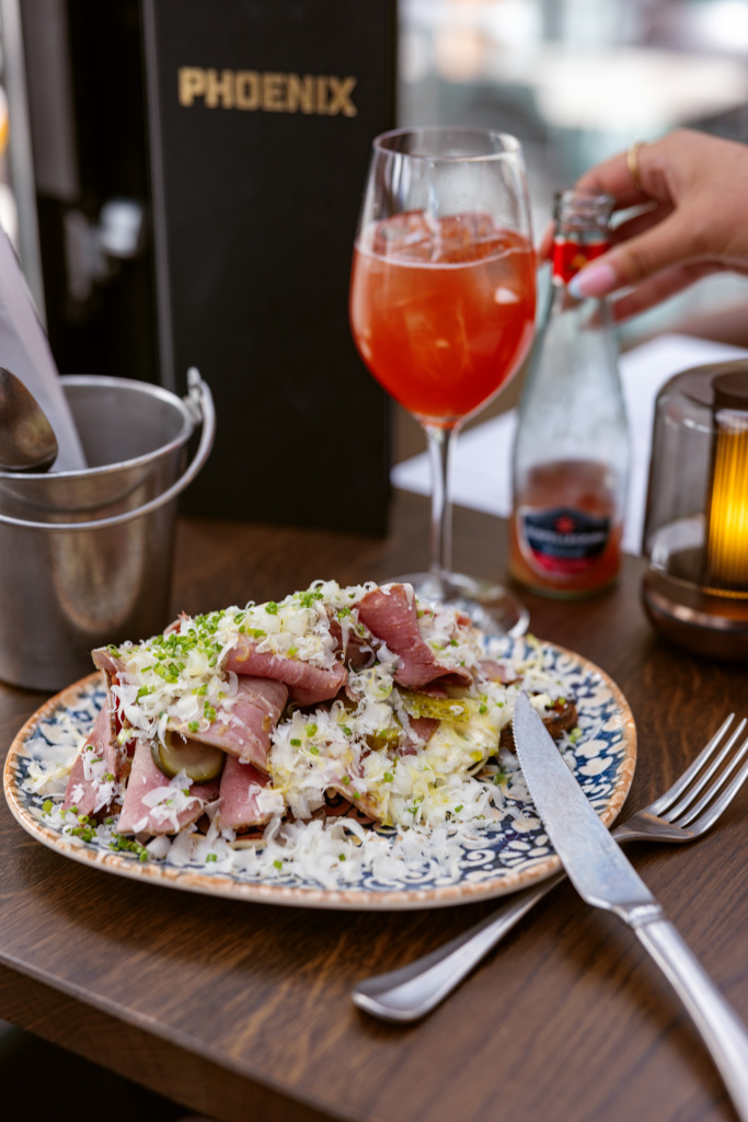 Pastrami open sandwich at Phoenix Gastropub in Trondheim, Norway